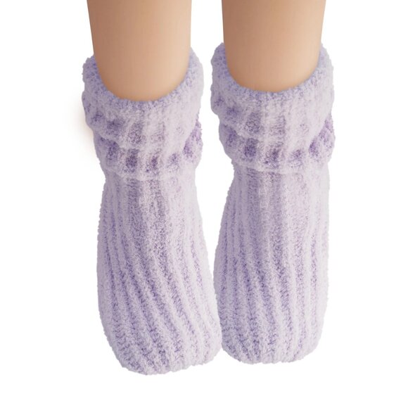 Earth Therapeutics Shea Butter Moisture Cozy Lavender Socks OSFM New - Picture 14 of 14